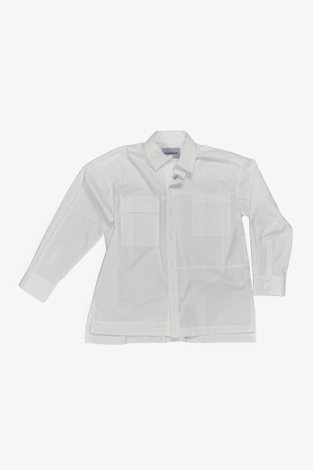 BLACKSUGAR POCKET LONG SLEEVE SHIRT IN WHITE | BS26019