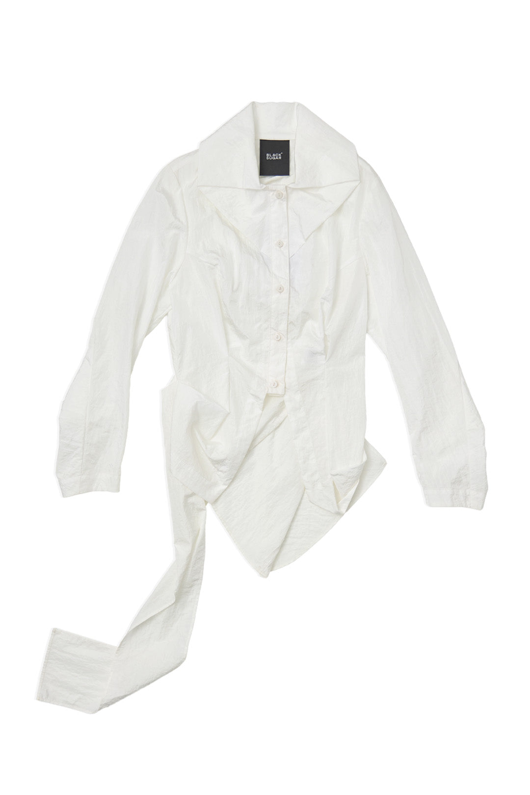 BLACKSUGAR ASYMMETRIC DRAPED SHIRT | BP26009