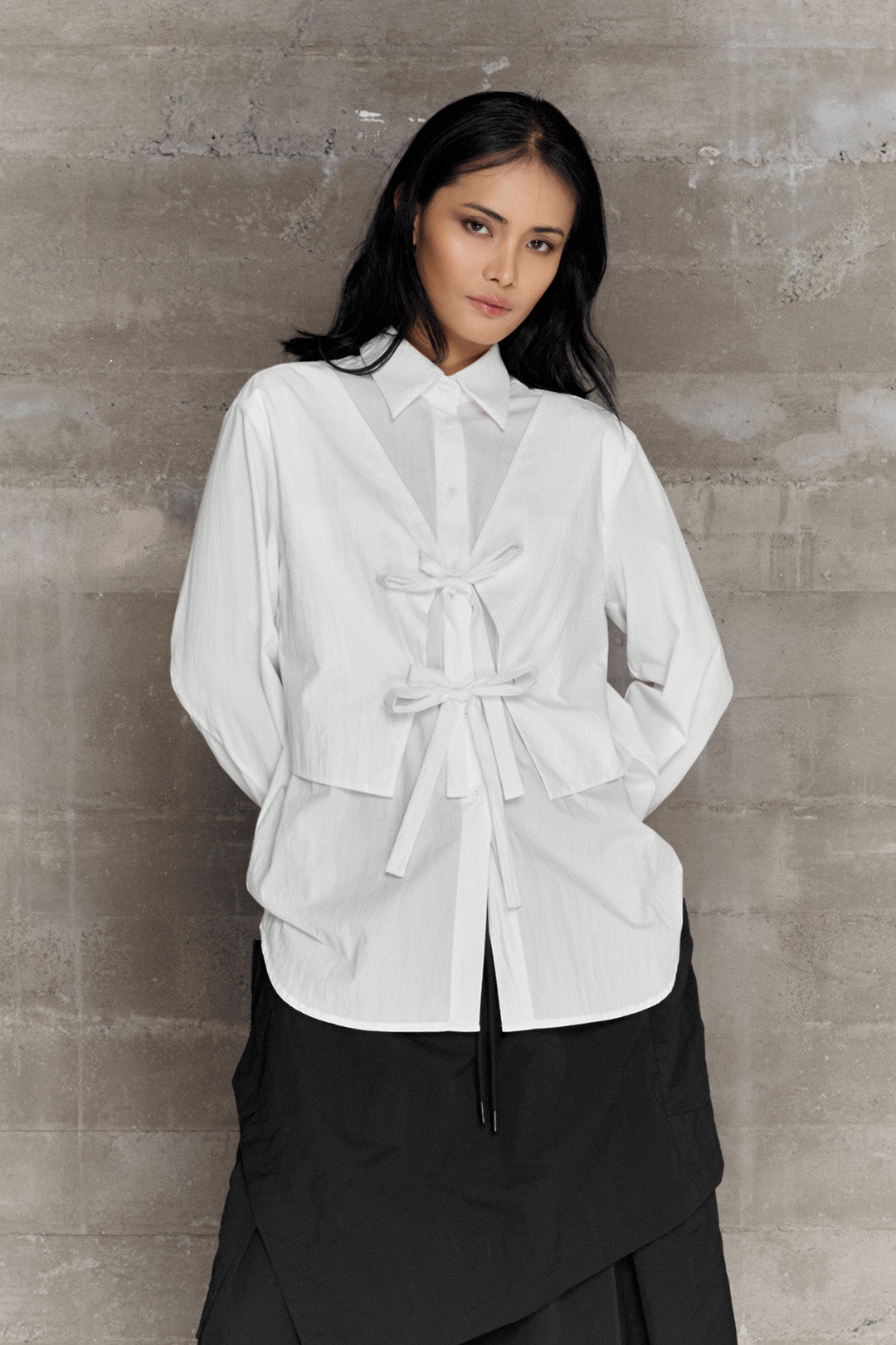 BLACKSUGAR LACE-UP FRONT SHIRT | BS26020