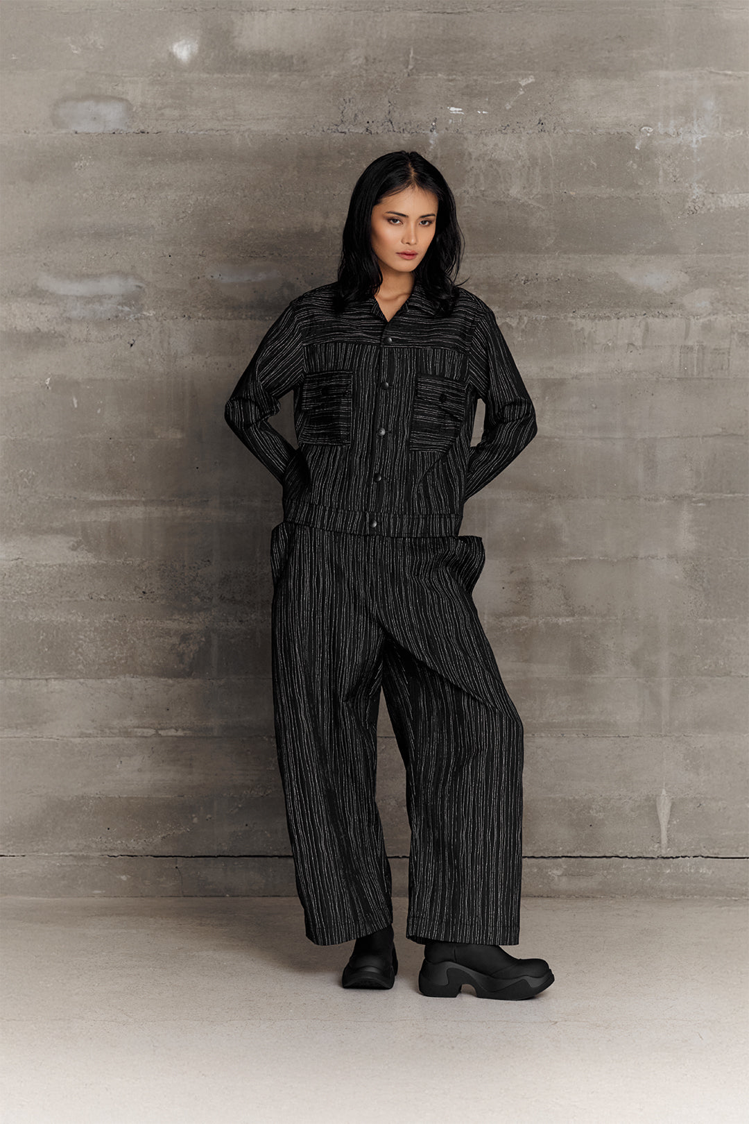 BLACKSUGAR ABSTRACT STRIPE PANTS | BS26026