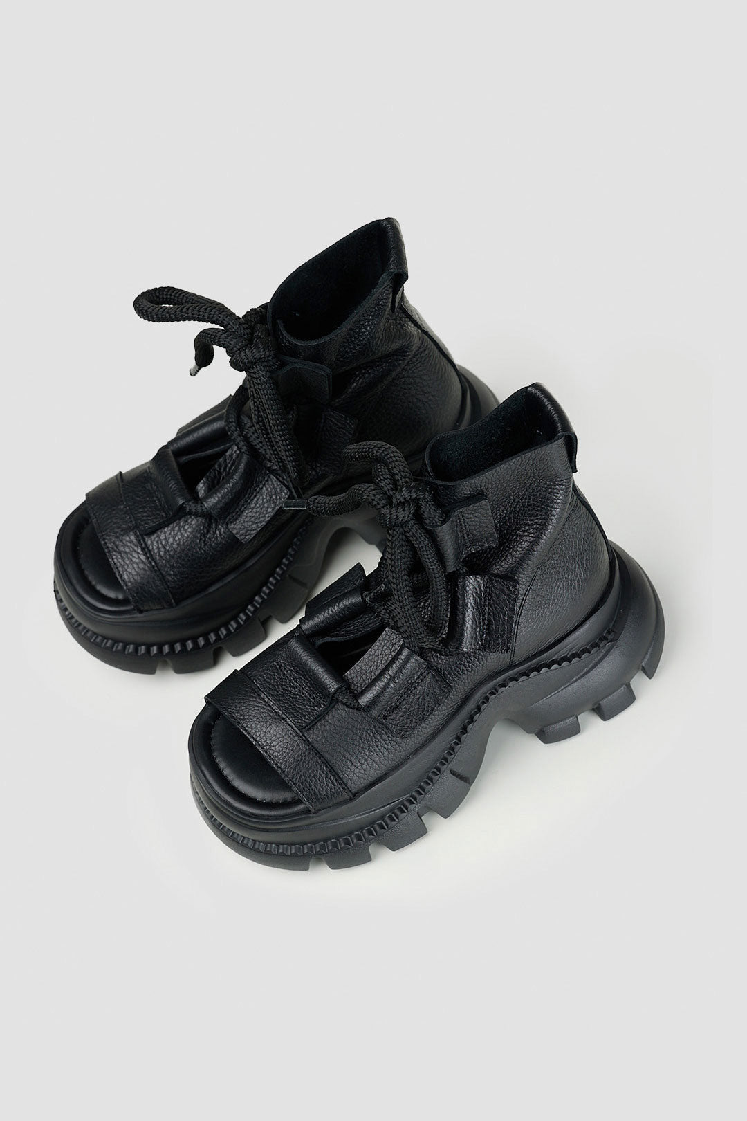 BLACKSUGAR OPEN-TOE CHUNKY LACE-UP SHOE | BSS25006