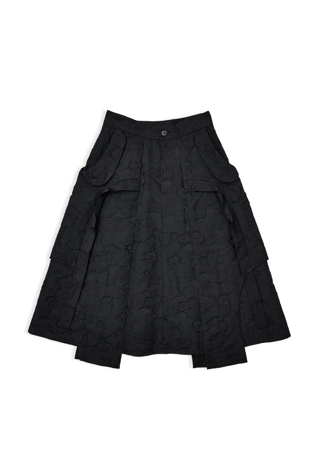BLACKSUGAR EMBOSSED PANELED MIDI SKIRT | BP26025