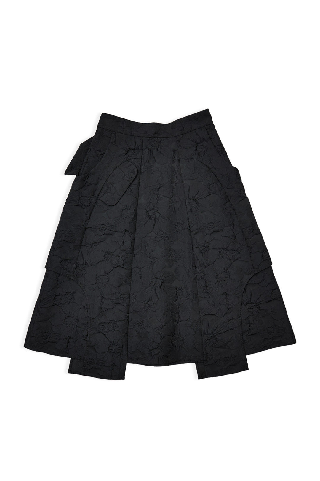 BLACKSUGAR EMBOSSED PANELED MIDI SKIRT | BP26025