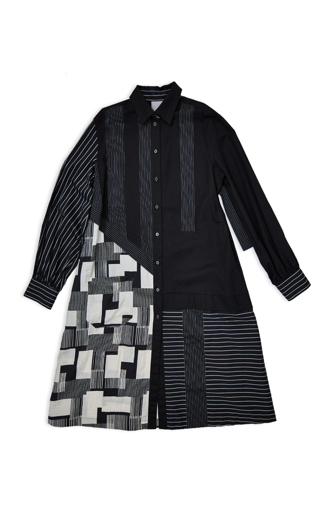 BLACKSUGAR PATCHWORK SHIRT DRESS | BS26044