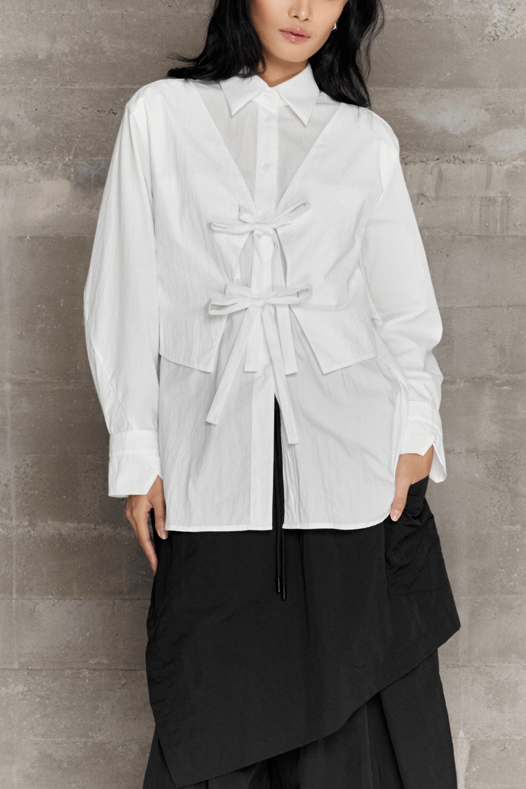 BLACKSUGAR LACE-UP FRONT SHIRT | BS26020