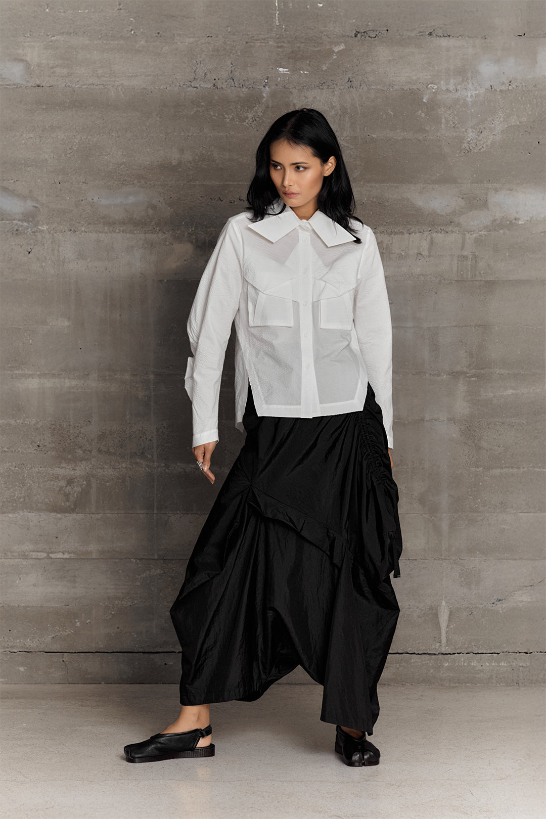 BLACKSUGAR ASYMMETRIC LAYER PANTS | BP26006