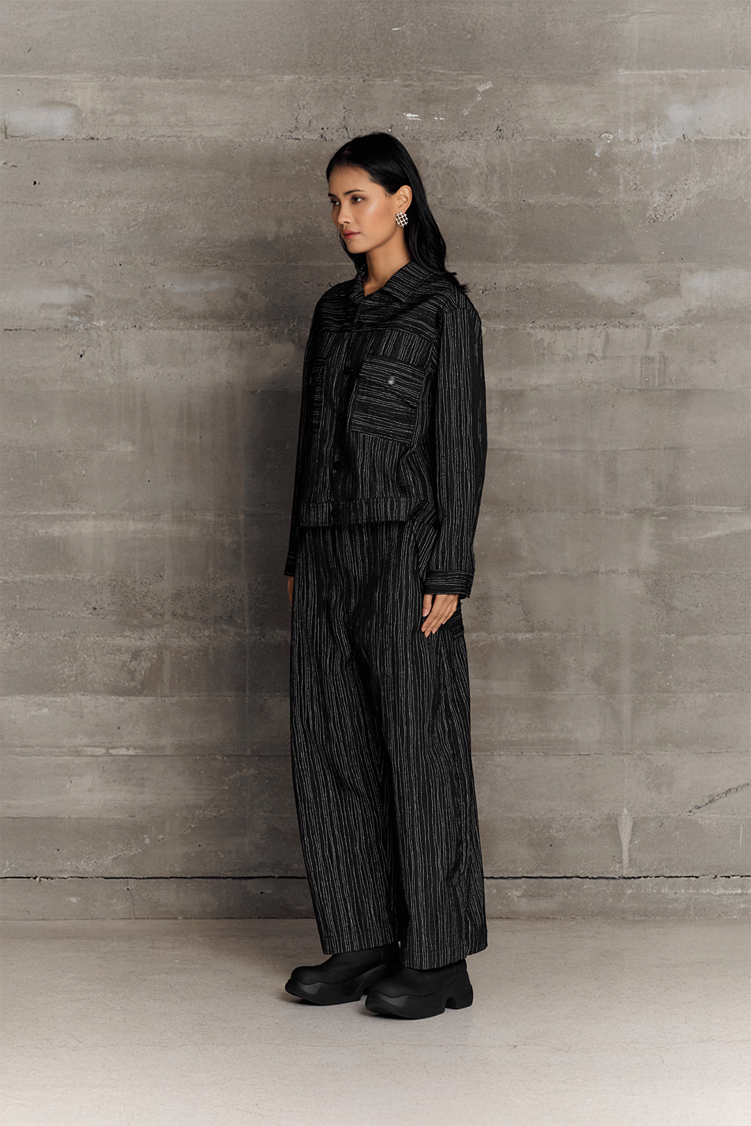 BLACKSUGAR ABSTRACT STRIPE JACKET | BS26028