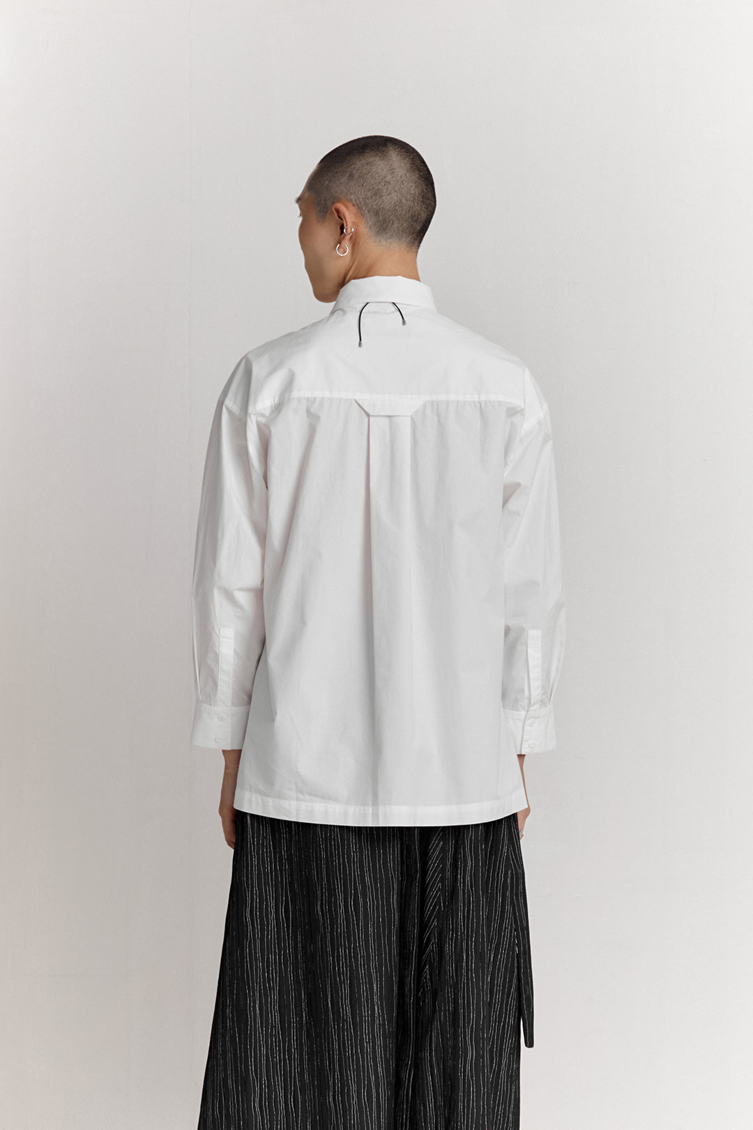 BLACKSUGAR POCKET LONG SLEEVE SHIRT IN WHITE | BS26019