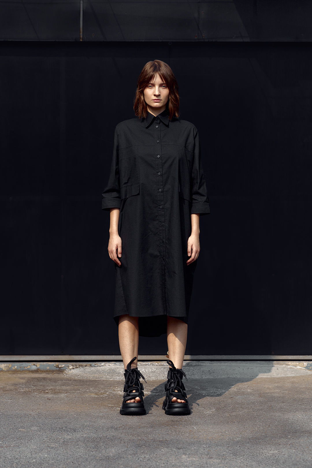 BLACKSUGAR DOLMAN SLEEVE SHIRT DRESS | BS26032