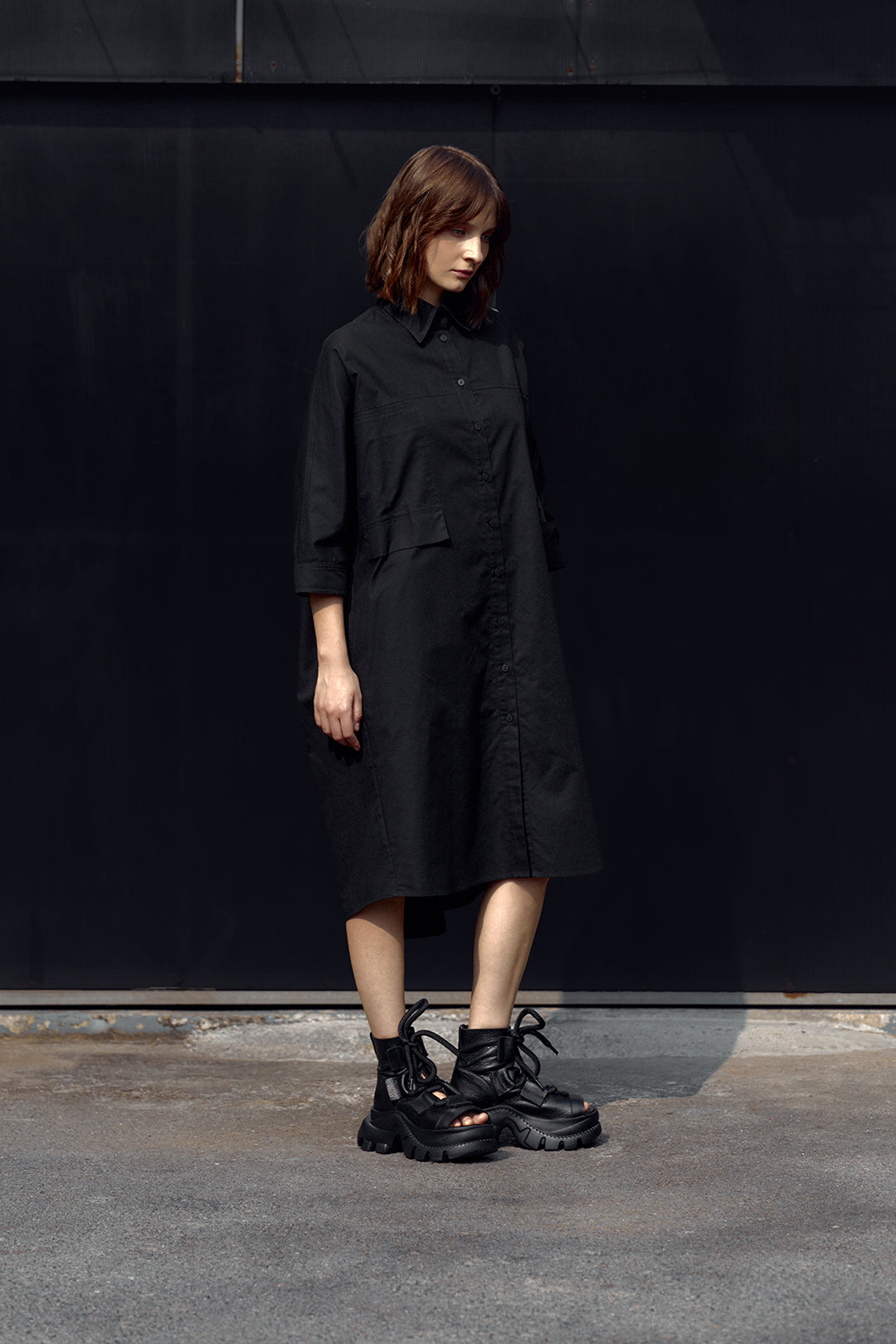 BLACKSUGAR DOLMAN SLEEVE SHIRT DRESS | BS26032