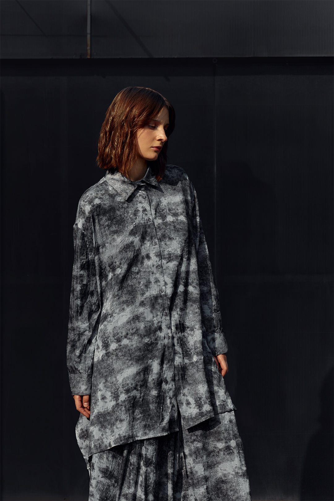 BLACKSUGAR ABSTRACT LONG SHIRT | BS26011
