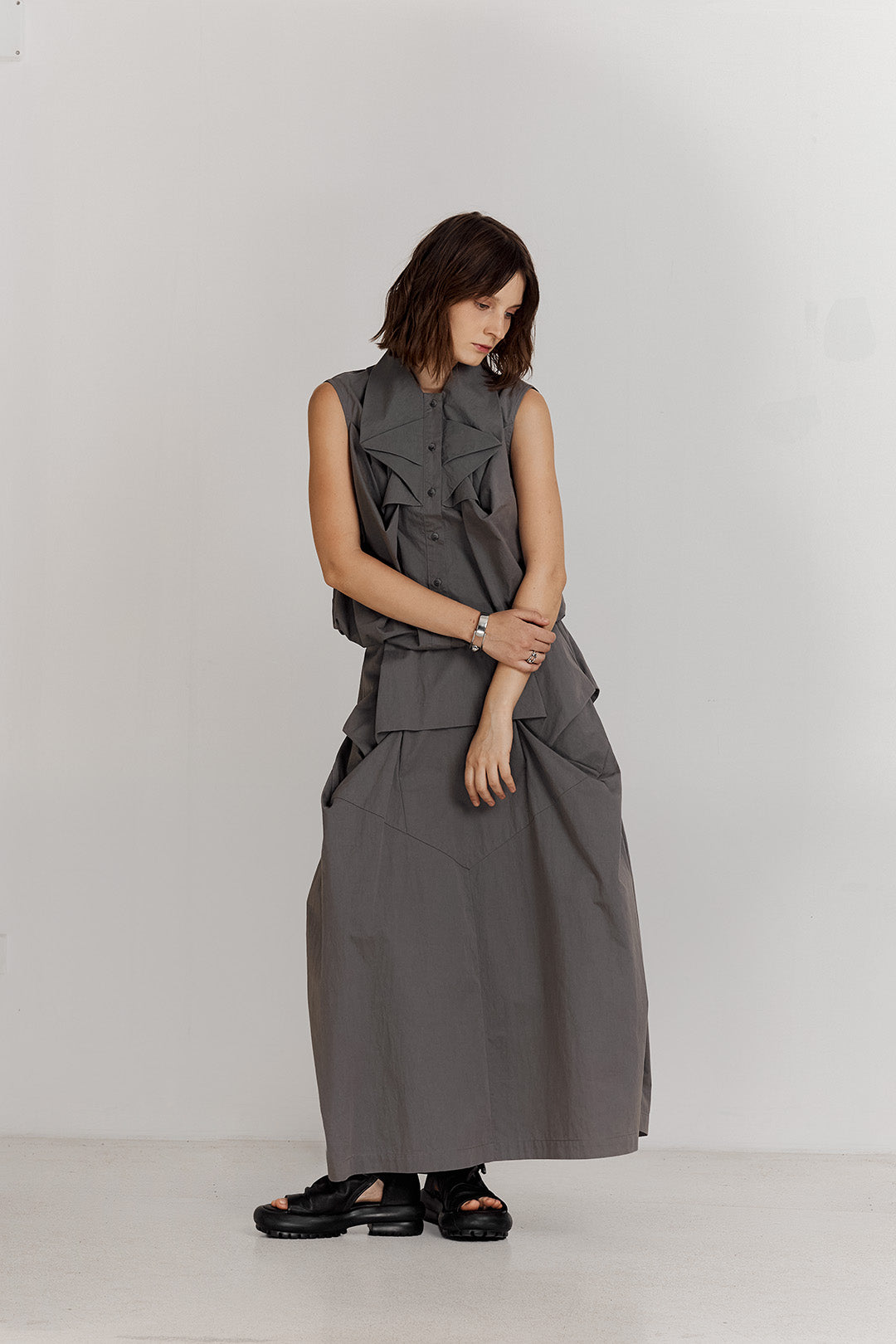 BLACKSUGAR GEO-DRAPE SKIRT | BP26005