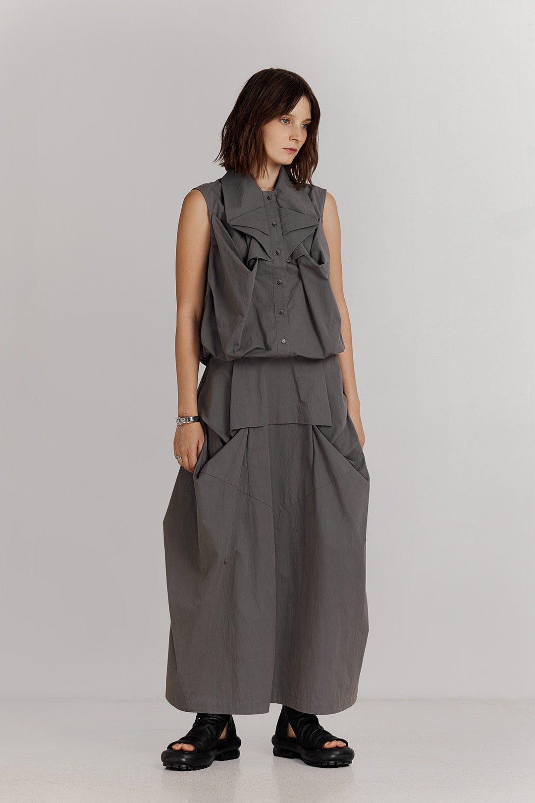 BLACKSUGAR GEO-DRAPE SKIRT | BP26005